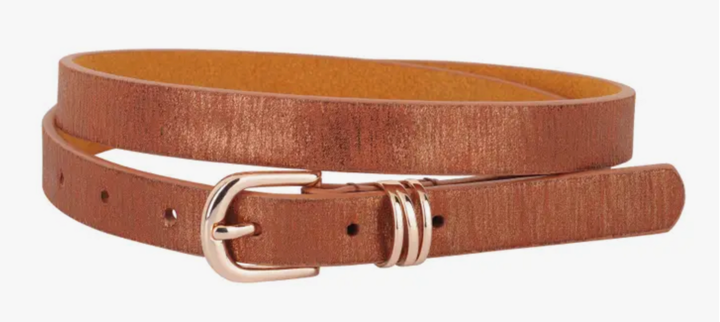 Cass Skinny Genuine Leather Belt