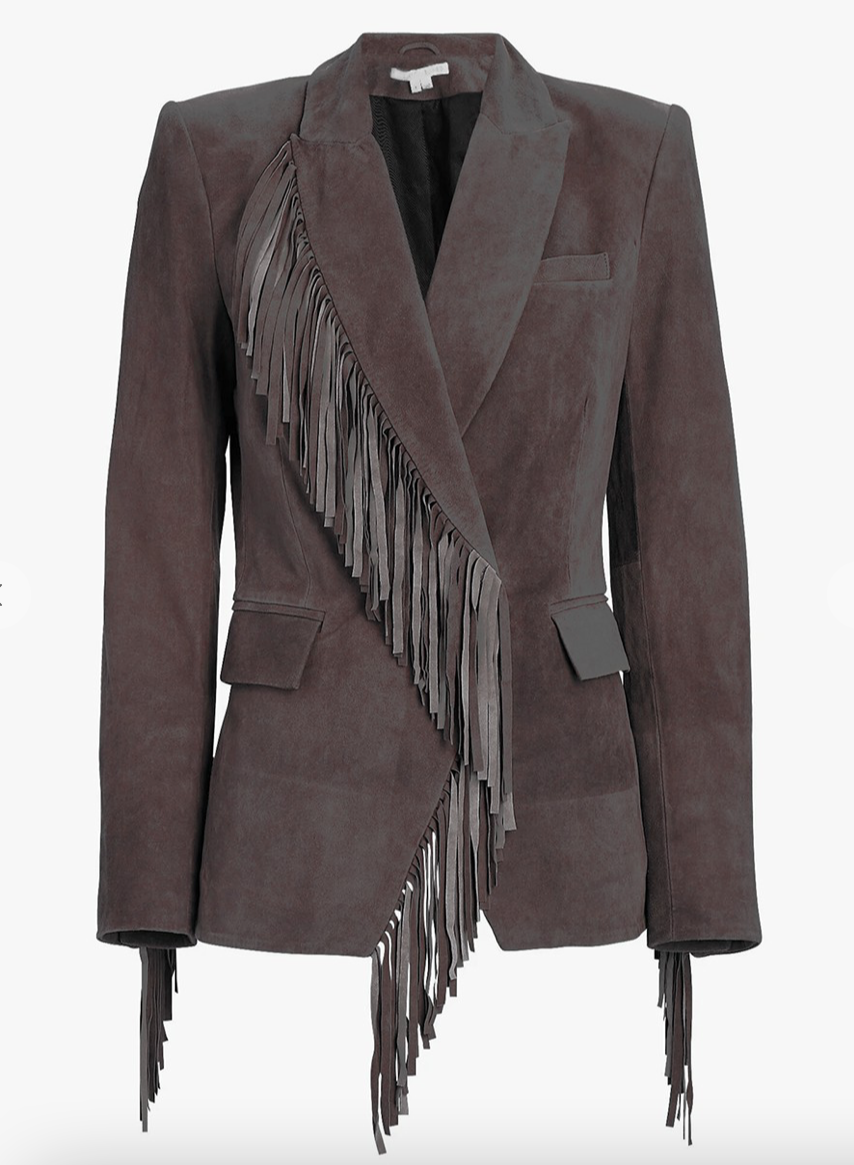 Etta Suede Fringe Blazer